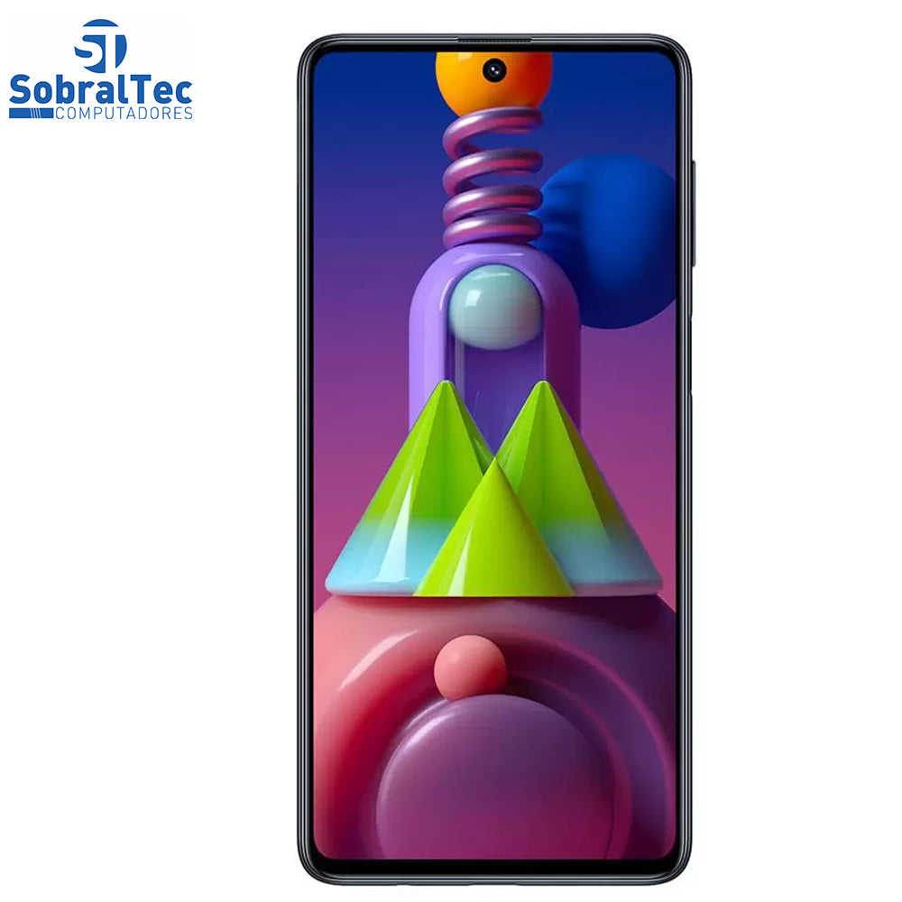 Smartphone Samsung Galaxy M51 Preto 128GB Android 10.0 Câmera Quádrupla 64MP+12MP+5MP+5MP Tela 6.7”