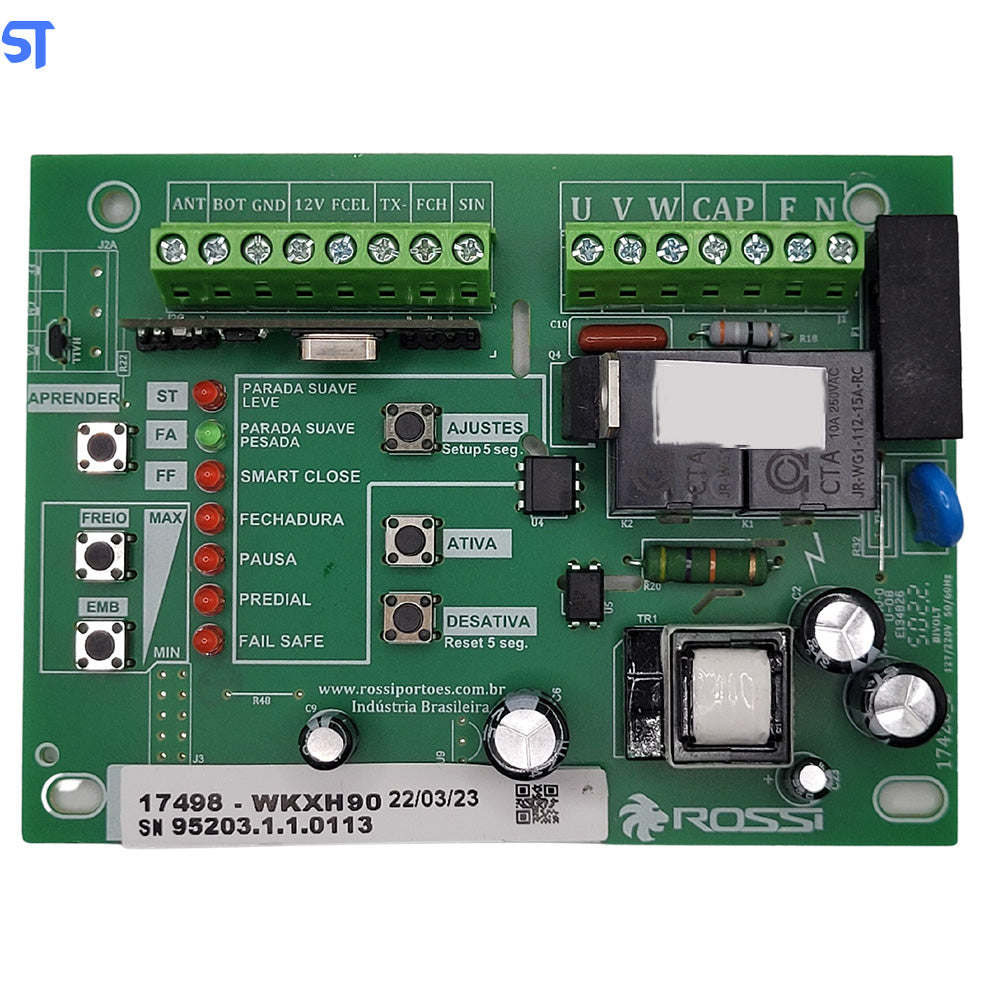 Placa Motor Portão Inter Rossi DIG CM WKXH90 433MHZ