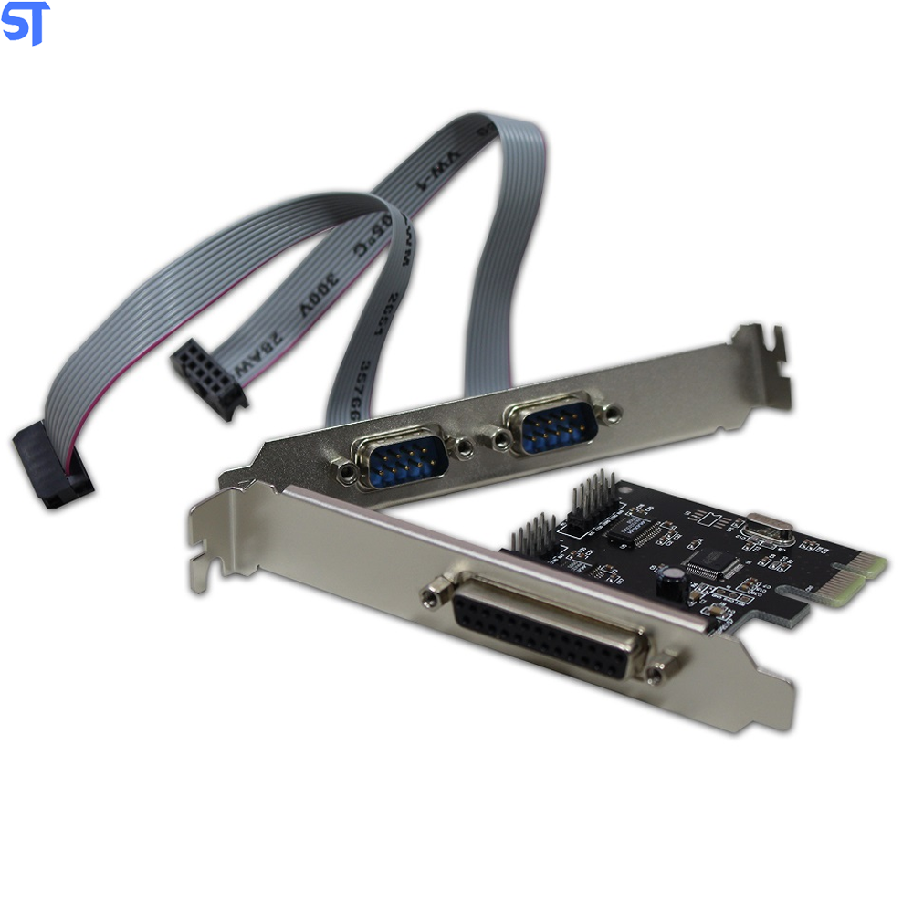 Placa PCI Express - 2 Portas Seriais - 1 Paralelo