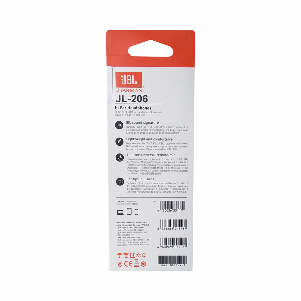 Fone de Ouvido JBL HARMAN -JL-206