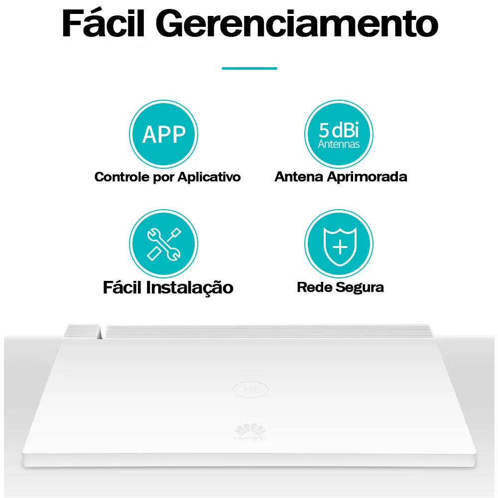 Roteador Wireless Huawei Ws318n, Wi-Fi, 1 Porta Ethernet N 300 MB/s, 2 Antenas, Branco