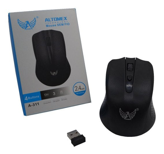 Mouse Óptico Sem Fio 24 Ghz Altomex A-6891