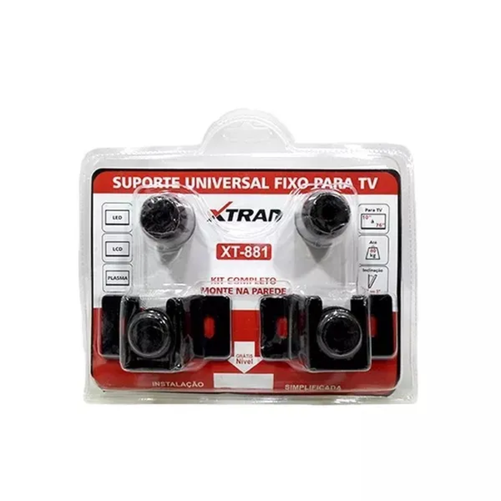 Suporte Universal Fixo Para Tv De 10 Até 76 Polegadas Xtrad xt-881 Suporta 80Kg