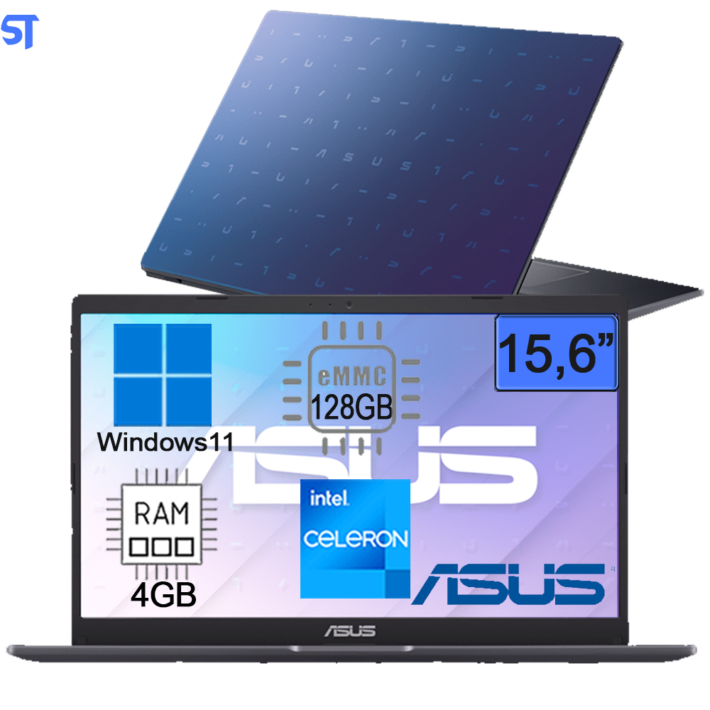 Notebook Asus E510 Vivobook Intel Celeron N4000 4Gb Ram 128GB eMMC Tela 15,6