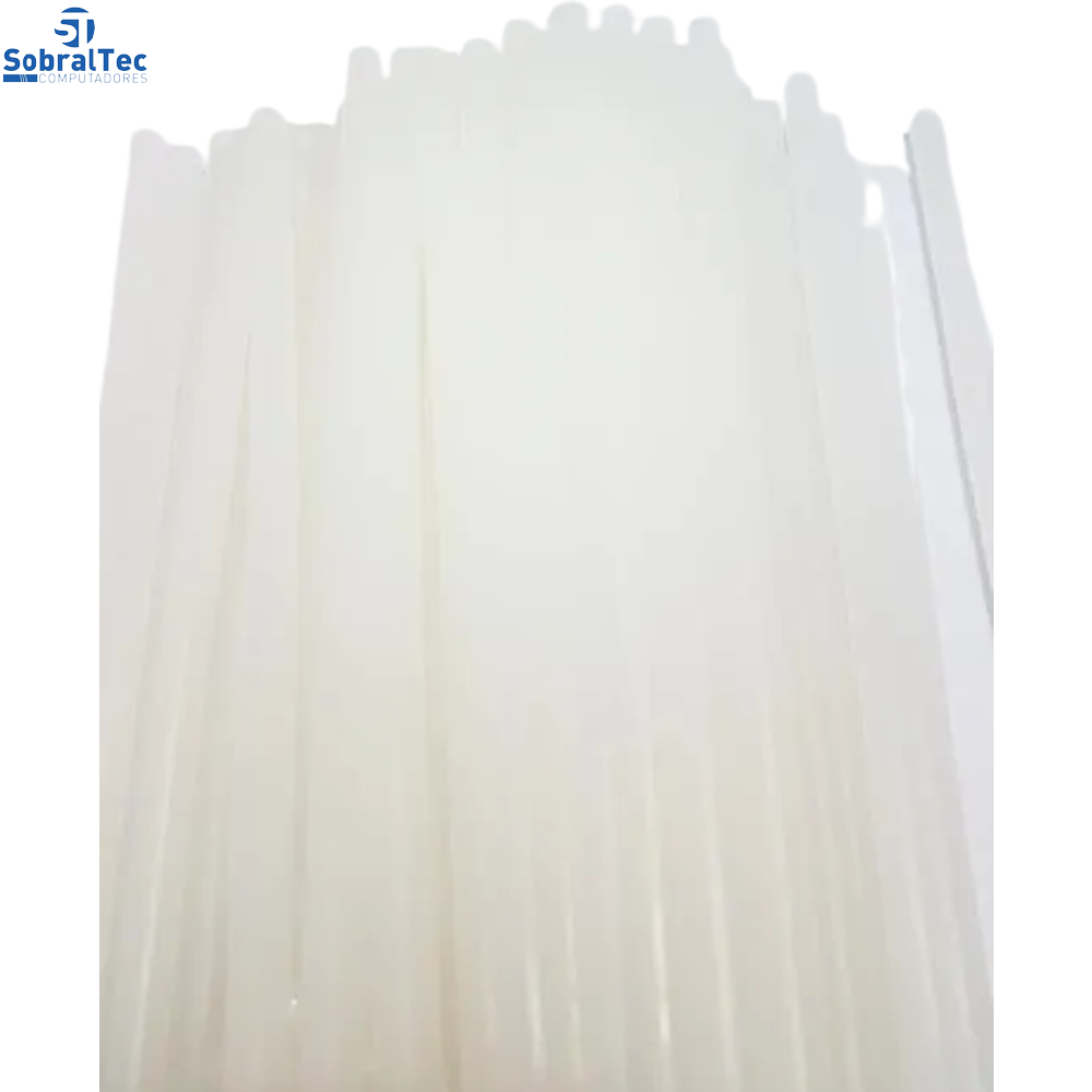 Bastão Cola Quente Grosso 11mm Transparente Pacote Com 10 peças