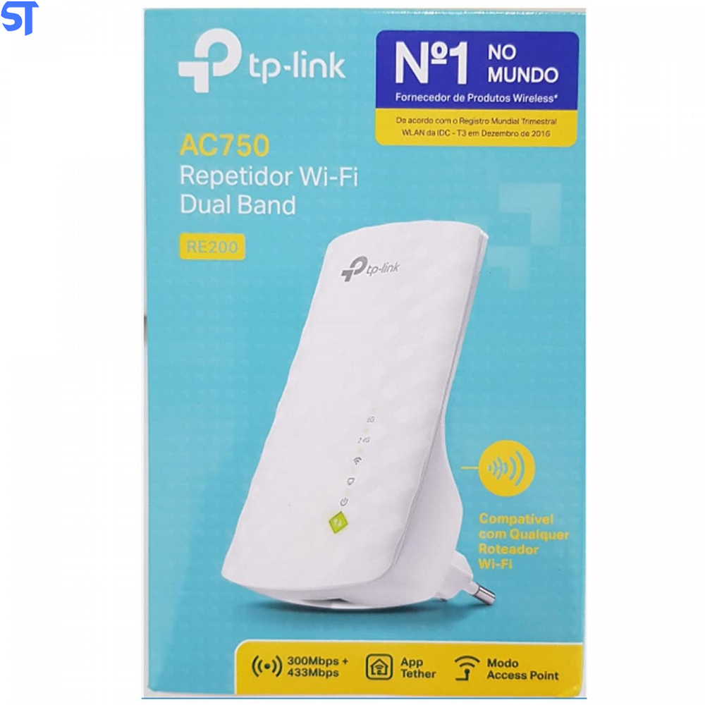 Repetidor Wireless Tp-Link Re200 Ac750 Dual Band 2.4 e 5ghz - Tp Link