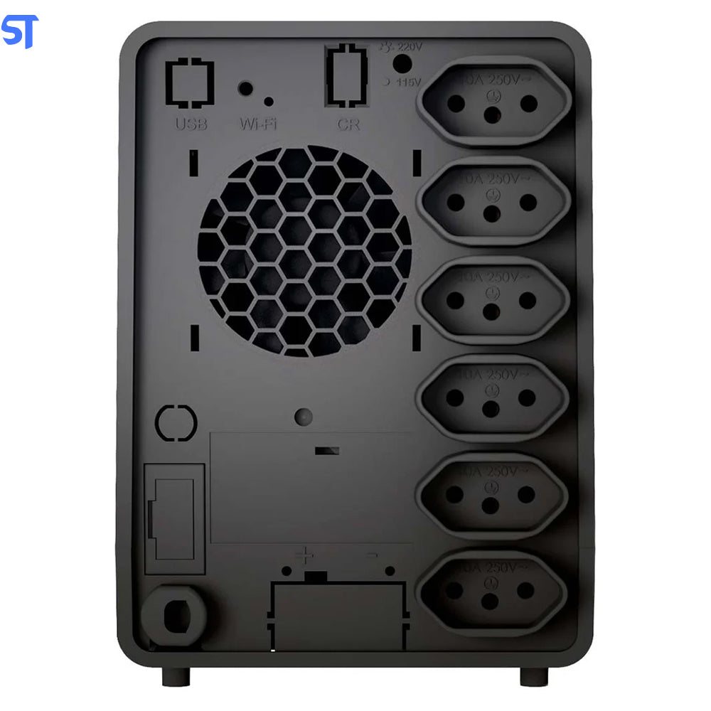 Nobreak Interativo Sms Tech 600va, Entrada Bivolt, Saida 115v - 29300 Com 6 Tomadas