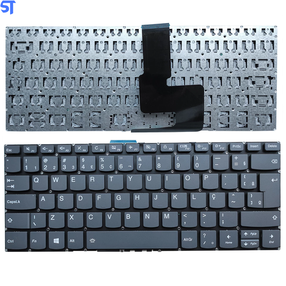 Teclado BringIT Compativel Com Lenovo IdeaPad 330S-14IKB - Black - Br - Frame