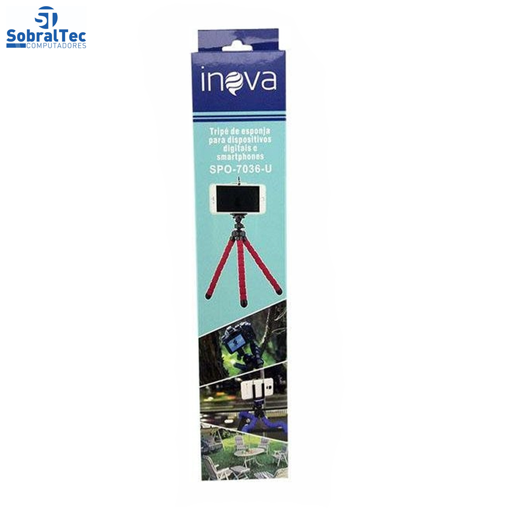 Tripé Aranha Com Fixador Para Smartphones Inova SPO 7036-U Varias Cores