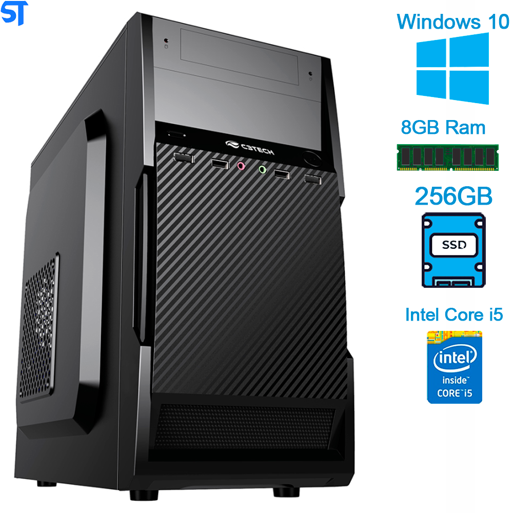 Computador Core i5 10500 Décima Geração- 8GB DDR4- SSD Kingston 240GB - Widows 10 Com Teclado e Mouse