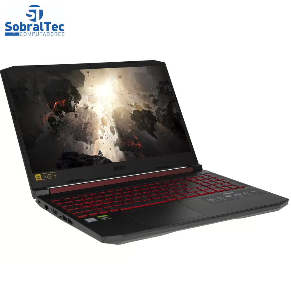 Notebook Gamer Acer NVIDIA GeForce GTX 1650 Core i5-9300H 8GB 1TB 128GB SSD Tela Full HD 15.6