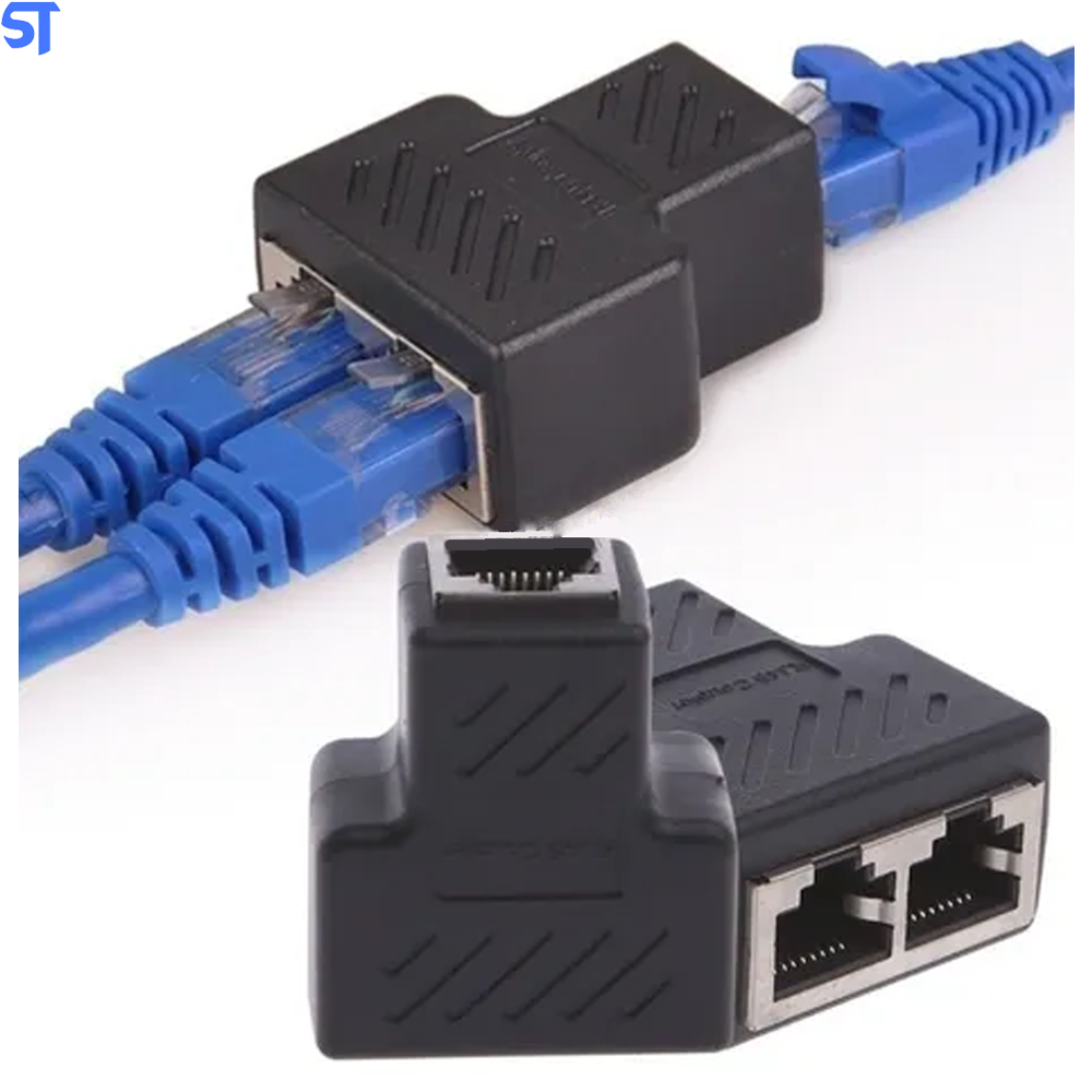 Adaptador Duplicador Para Cabo De Rede Rj45 3 Entradas Fêmeas