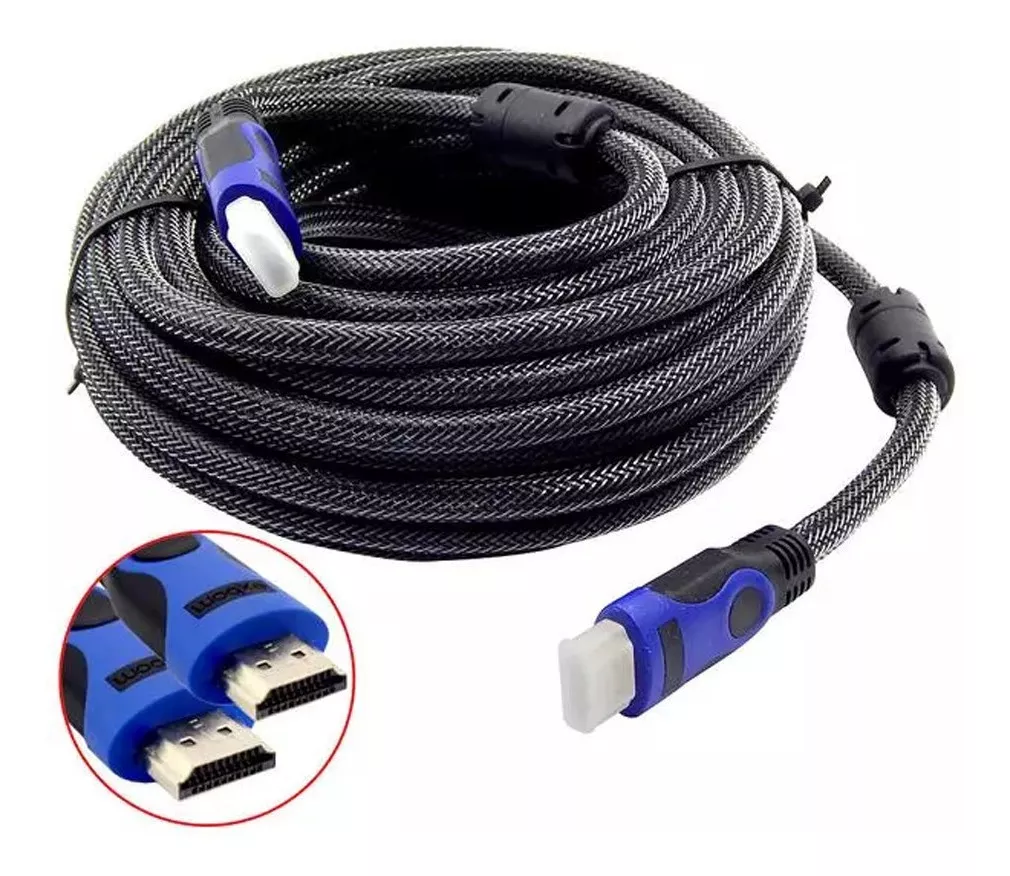 Cabo HDMI 10M Versão 1.4 Com Malha e Filtro od 7.3 Blindado