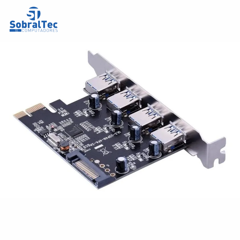 Placa PCI-Express Com 4 Portas USB 3.0 5Gb/s Knup KP-T102