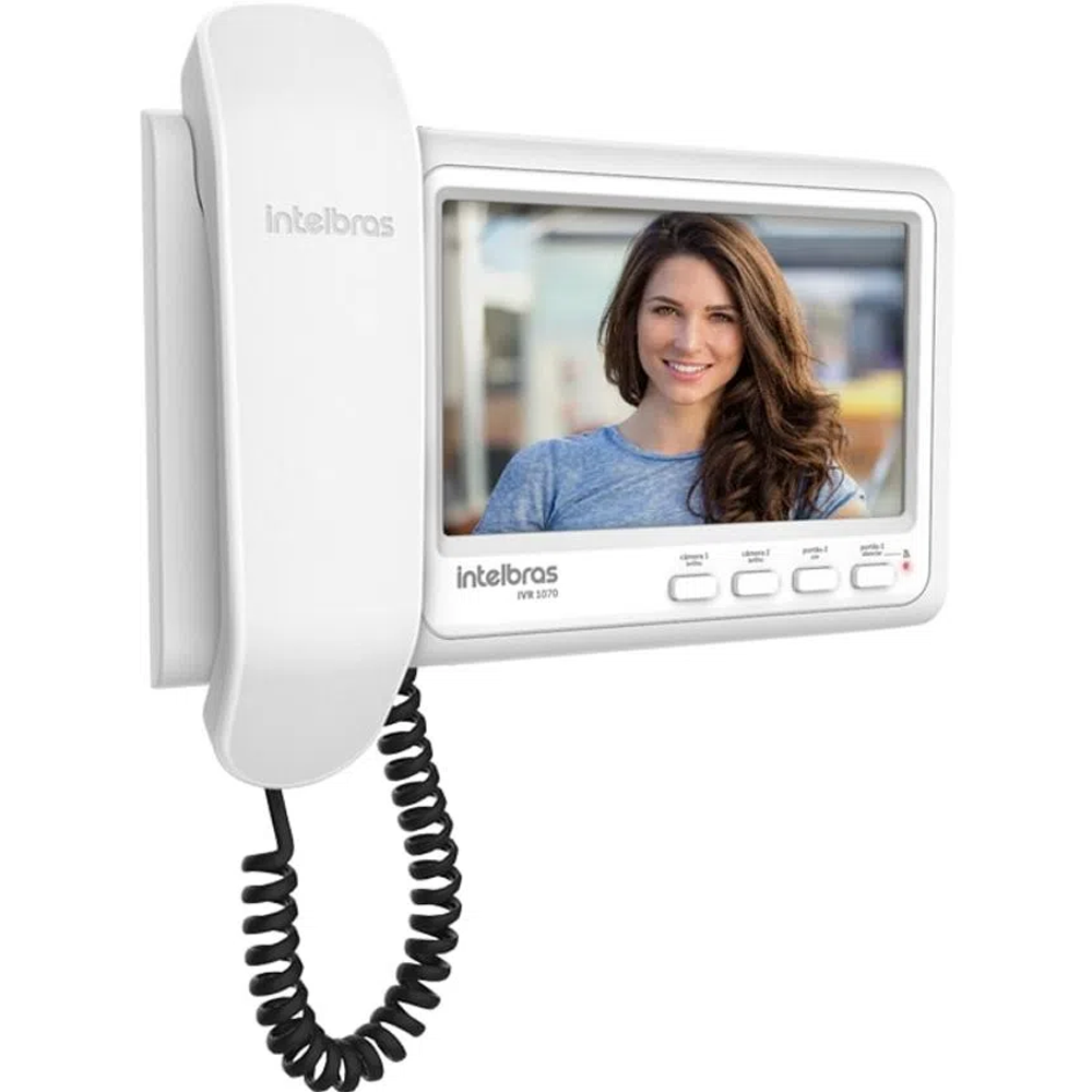 Video Porteiro Intelbras IVR 1070 HS Display 7" Polegdas Com Visualização Noturna