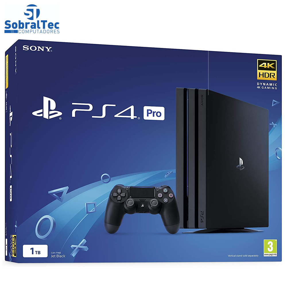 Console Playstation 4 PRO Sony 4K PS4 1TB de Armazenamento 4K Com Controle - Sony