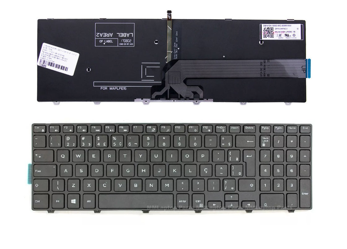 Teclado Notebook Dell 15-5000-5542-5545-5547 Series Com Iluminação