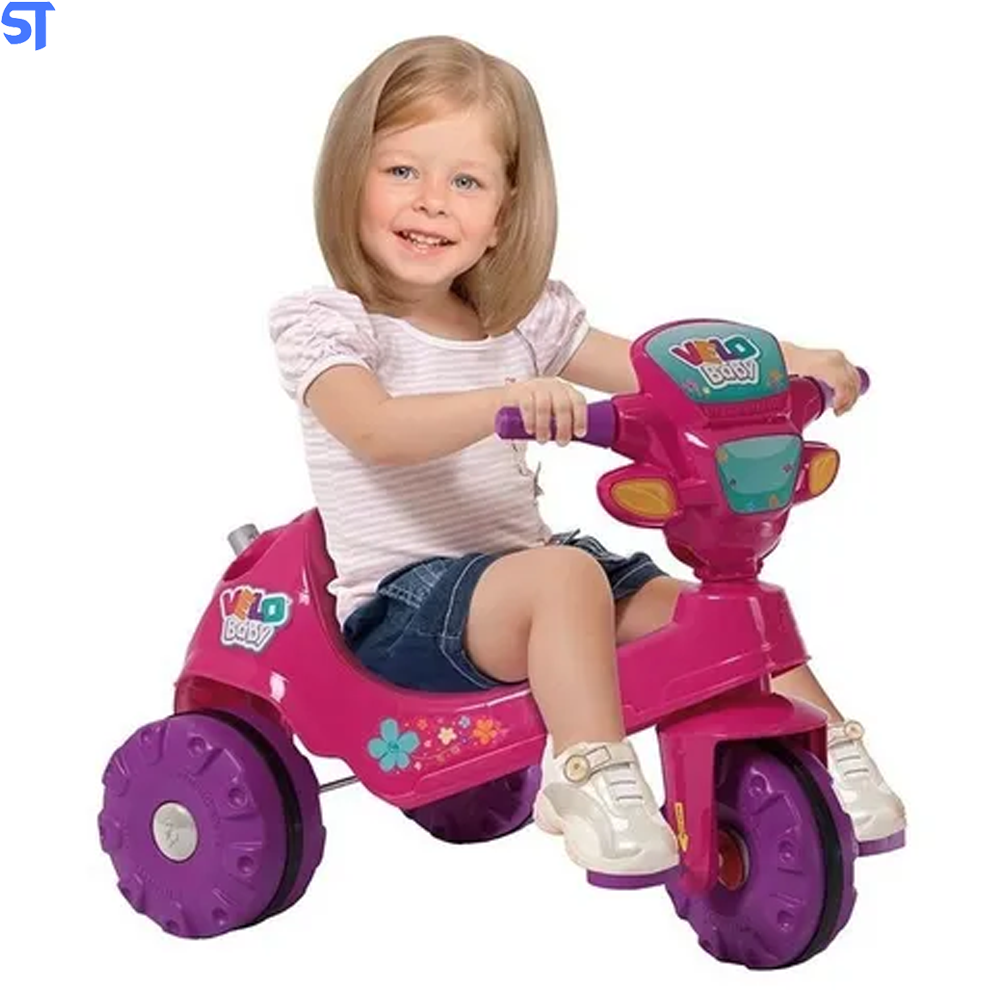 Triciclo Infantil Bandeirante Velo Baby - Rosa