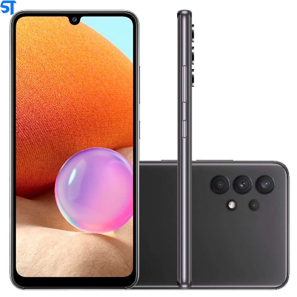 Smartphone Samsung Galaxy A32 128GB Preto 4G - 4GB RAM Tela 6,4” Câm. Quádrupla + Selfie 20MP SM-A325M/DS