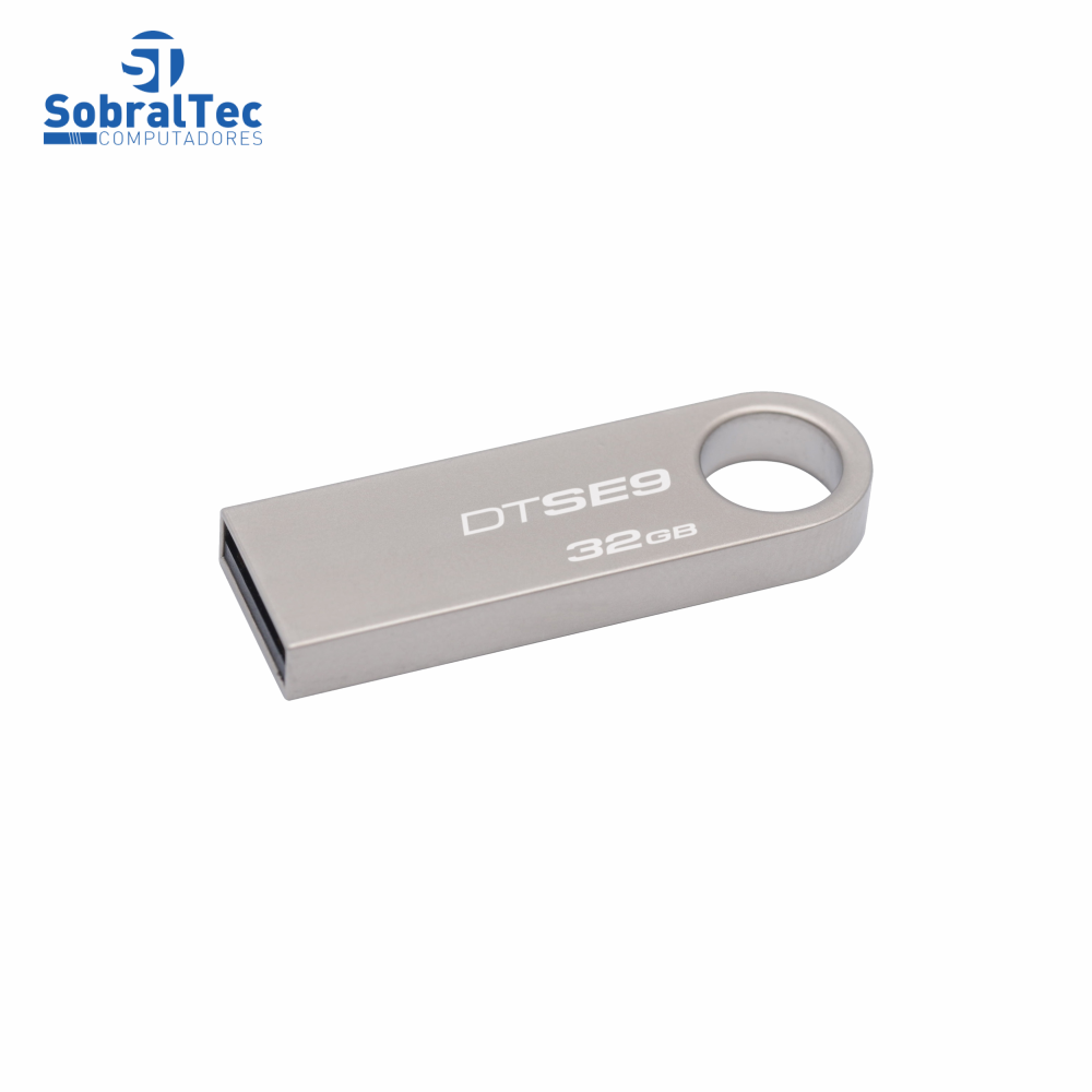 Pen Drive Kingston 32Gb Usb 2.0 Prata Plug And Play DataTraveler SE9 DTSE9H/32GBZ