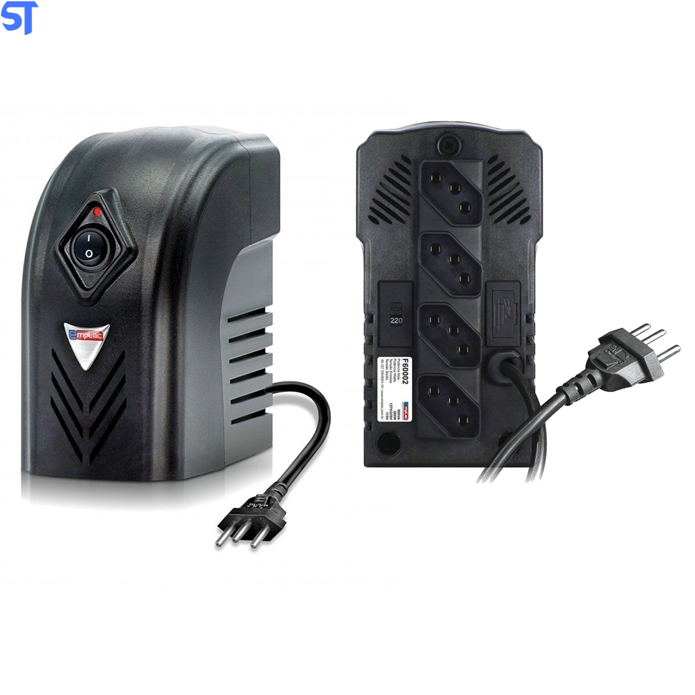 Estabilizador Protetor Eletrônico Emplac 500VA/300W Bivolt E127V/220V S115V