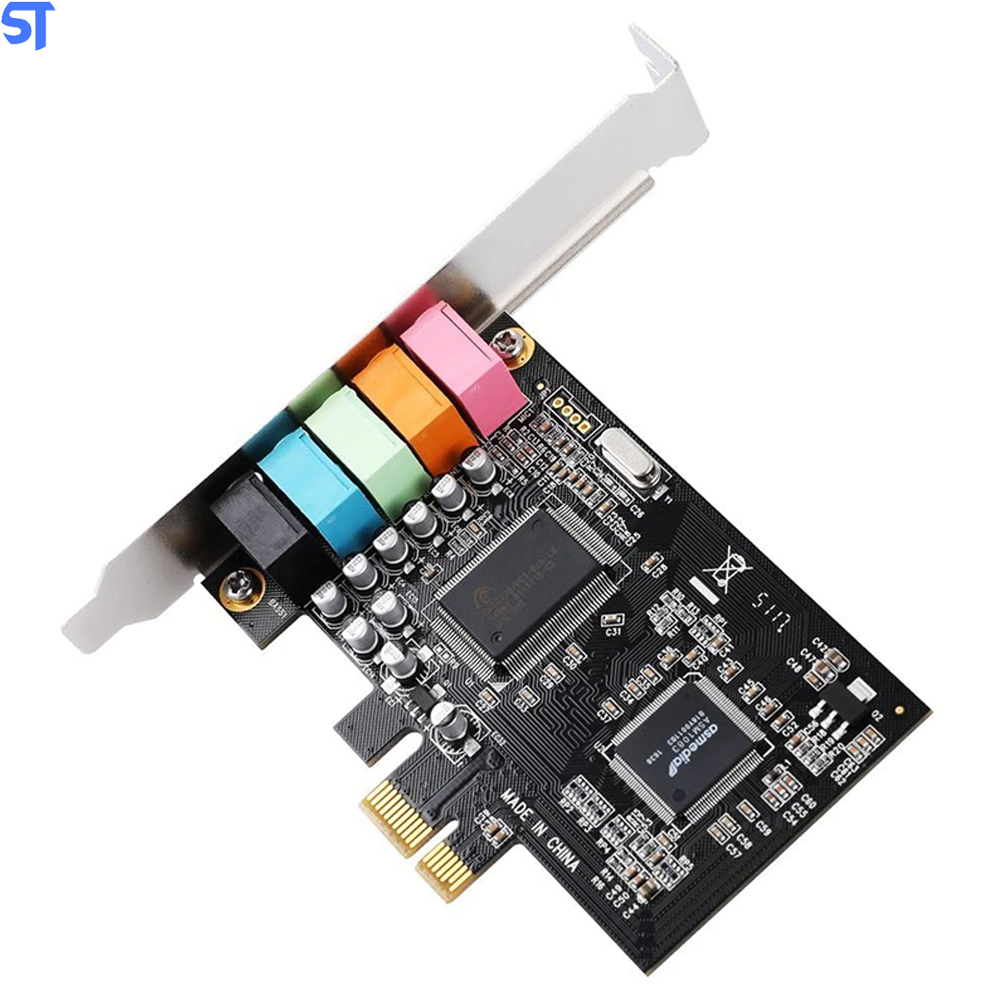 Placa De Som Pci-e Express 5.1 3d Surround Para Pc