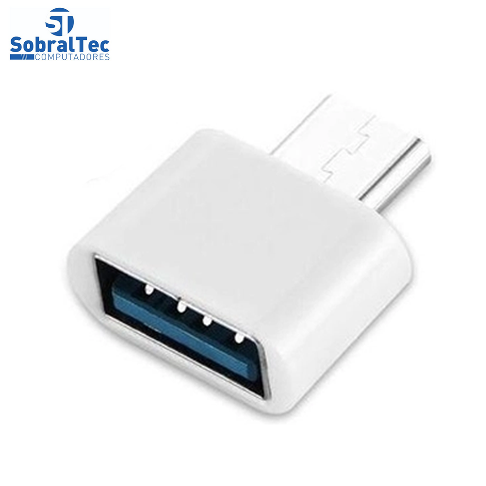 Pen Drive  64GB USB 2.0 Com Adaptador Tipo C - Azul