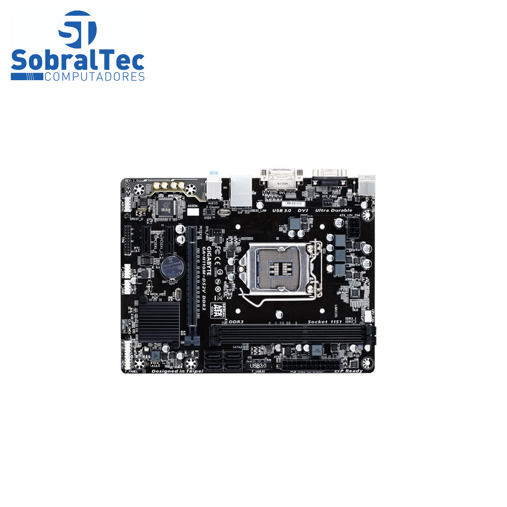 Placa Mae Intel 1151 H110M-DS2V Ddr3/32gb/1pci-e16x/1pci-e1x GA-H110M-DS2V GIGABYTE
