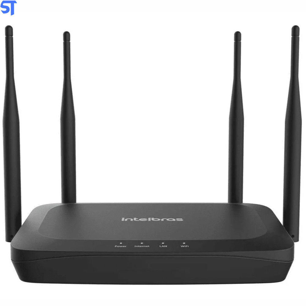 Roteador Wi-fi Dual Band Ac 1200 Porta Wan Gigabit 3 Lan Fast Ethernet 4 Antenas Intelbras Gf 1200