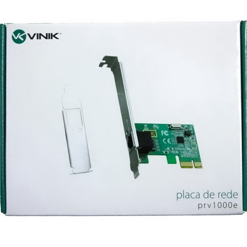 Placa De Rede Prv1000E Low Profile Pcie 10/100/1000 - Vinik