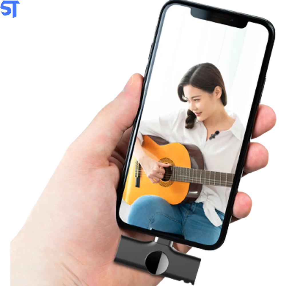 Microfone Condensador De Lapela Wireless / Sem Fio 2.4Ghz Aibev Tipo C