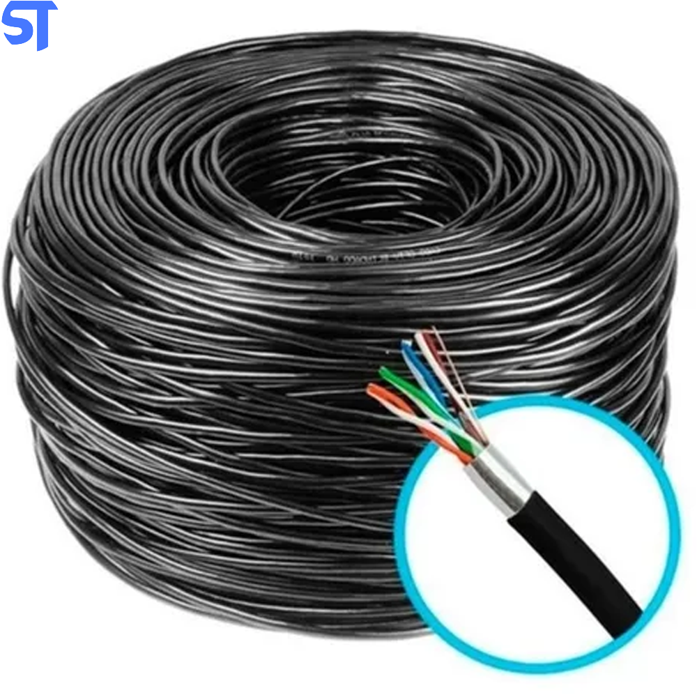 Cabo de Rede 15 Metros Mk2 Tecno 23AWG UTP Categoria 5E Preto 15Mt