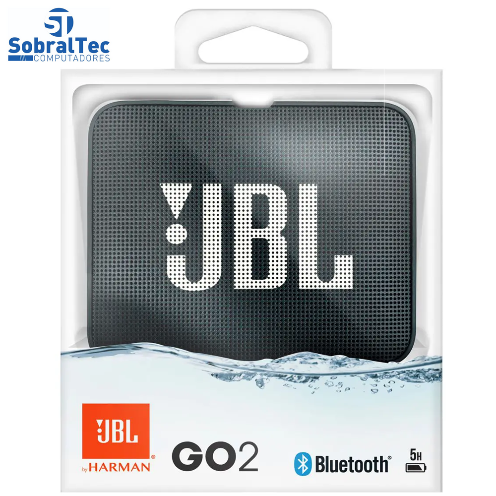 Mini Caixa de Som JBL GO 2 Bluetooth - Portátil 3W à Prova de Água Preto