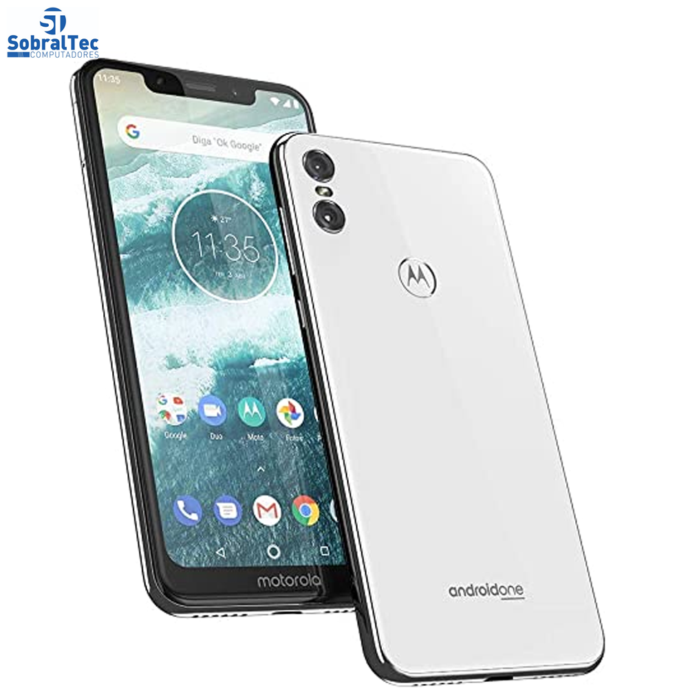 Smartphone Motorola One 64GB Dual Chip Android Oreo 8.1 Tela 5.9 2.0 Octa-Core 4G Câmera 13+2MP Branco