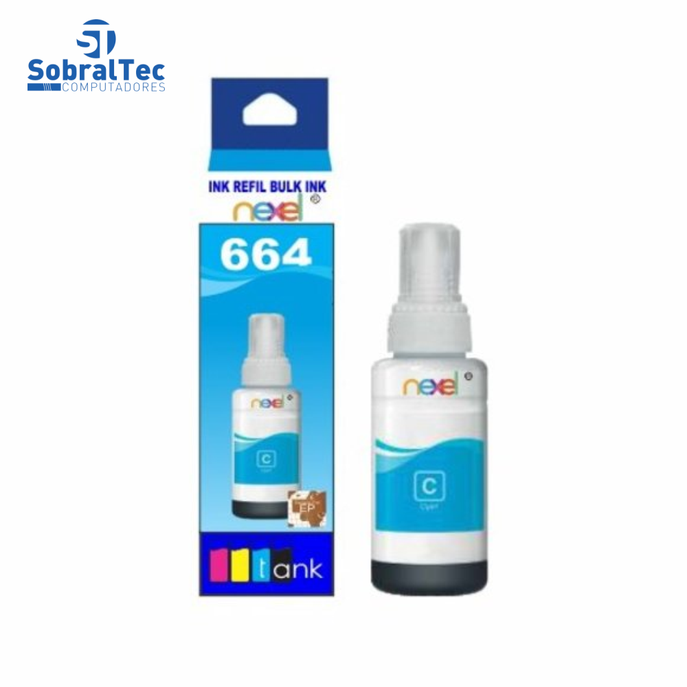 Tinta Refil Bulk Ink Compativel Epson Corante 100ML Cyan- 664 Nexel