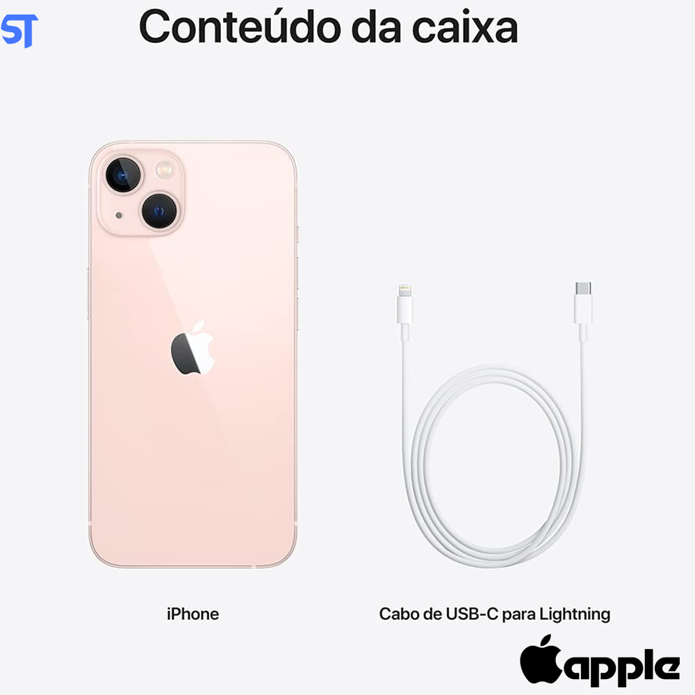 iPhone 13 Apple (128GB) Rosa, Tela 6,1