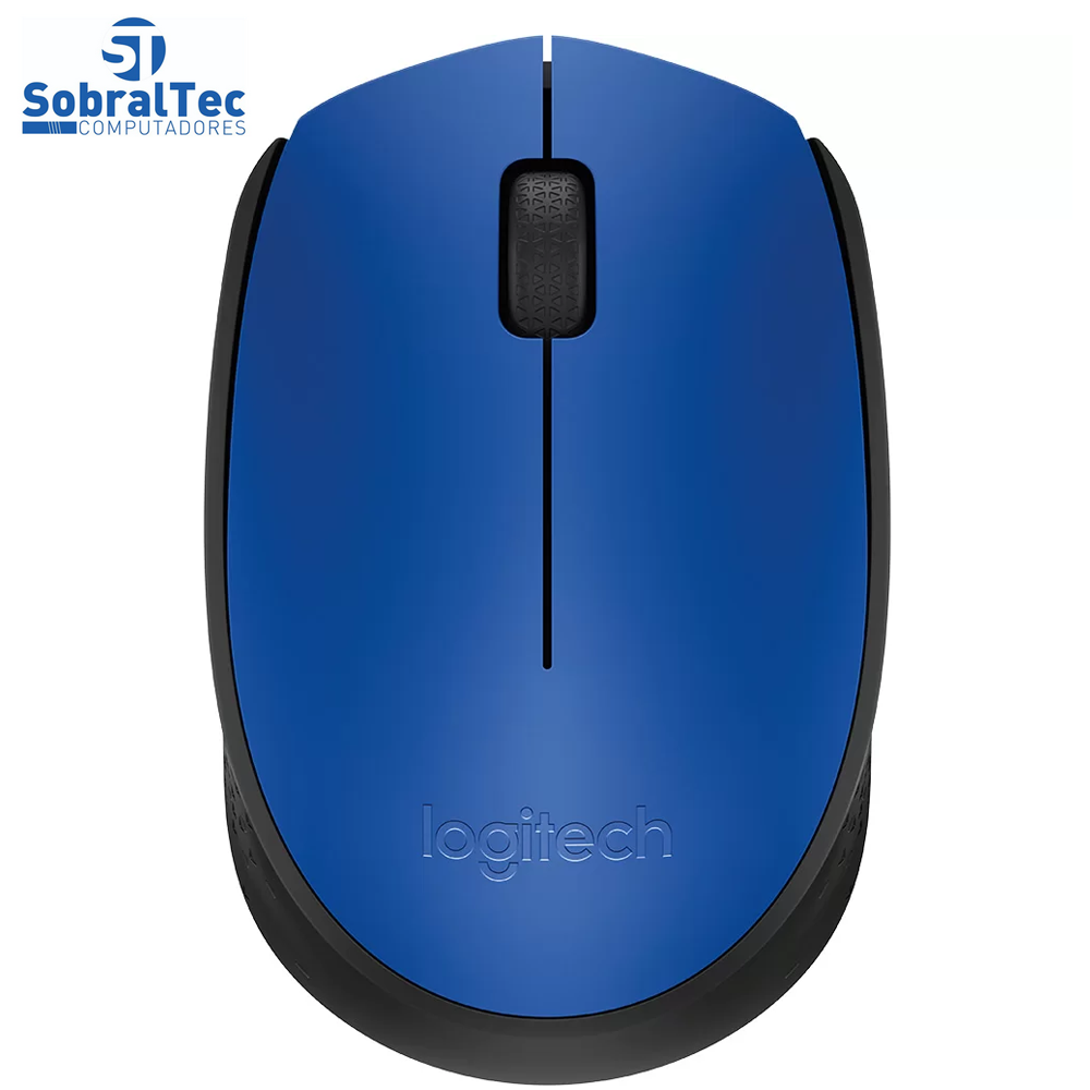 Mouse sem fio Logitech M170 com Design Ambidestro Compacto, Conexão USB e Pilha Inclusa - Azul