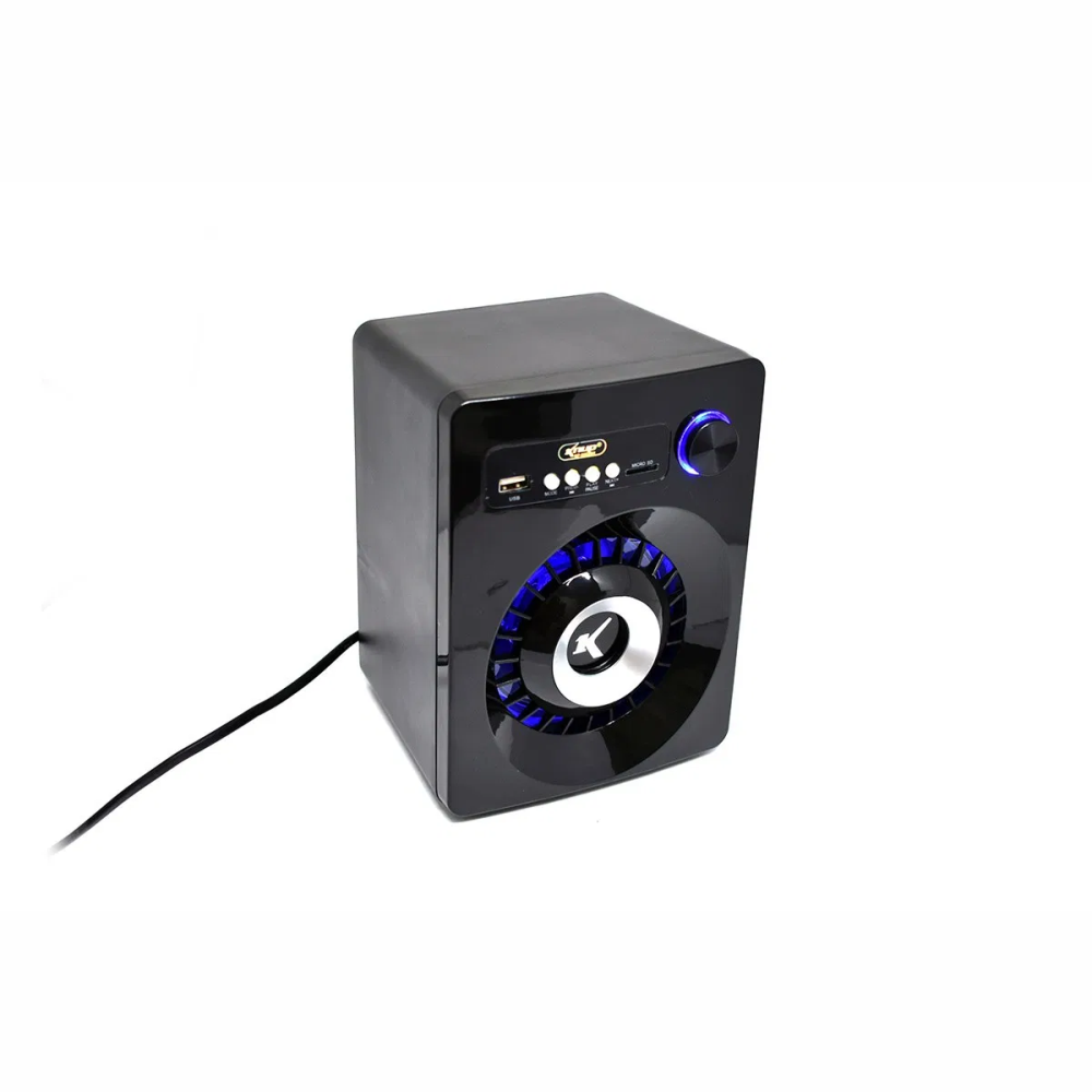 Sistema de Som Amplificado Subwoofer 2.1 Bluetooth Knup Kp-6022BH 16W De Potência