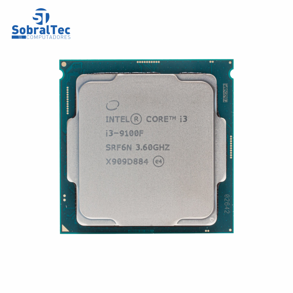 Processador Intel Core i3-9100F 1151 9ª Ger. Quad-Core Cache 6Mb OEM S/BOX