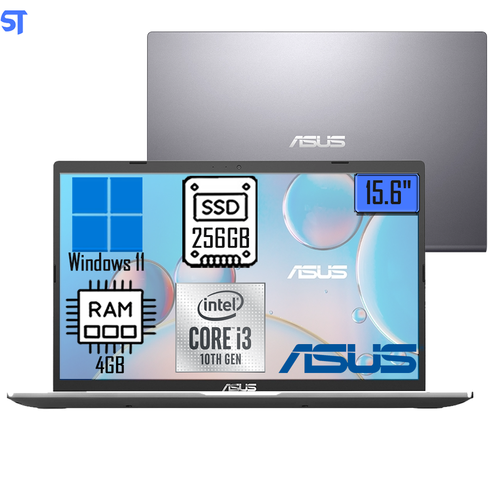 Notebook Asus Intel Core i3 1005G1, 4GB RAM, 256GB SSD, Tela 15.6, Windows 11 Home, Cinza - X515JA-BR2750W
