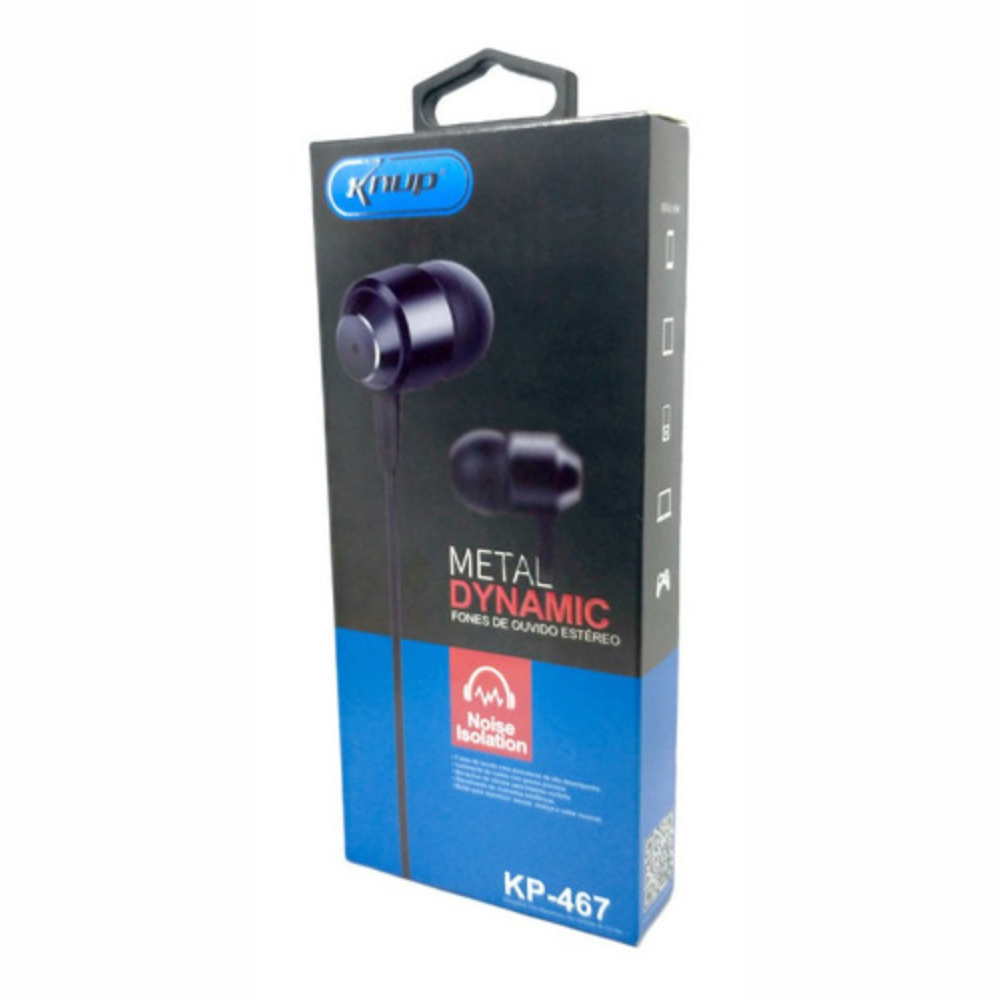 Fone De Ouvido Metal Dynamic Knup KP-467