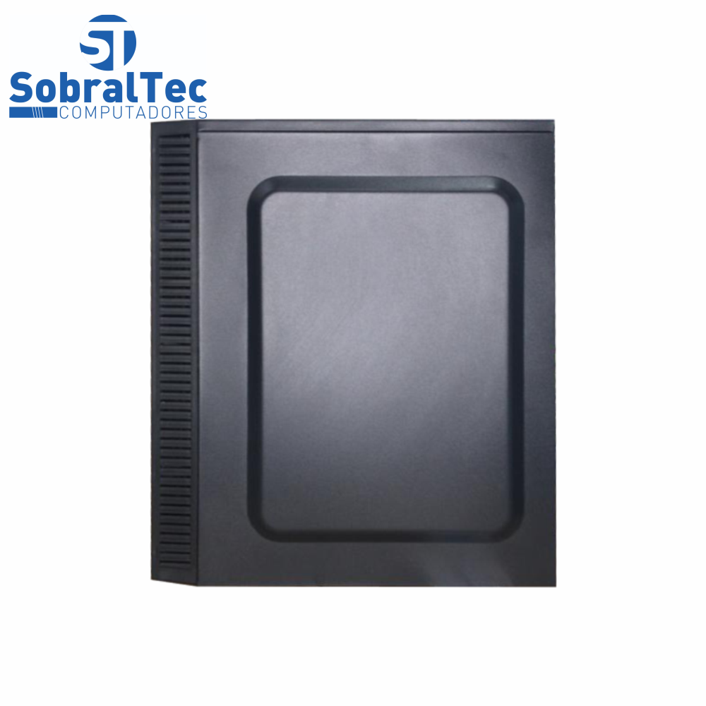 Gabinete Mini SobralTec Preto Com Lateral em Acrílico - Sem Fonte