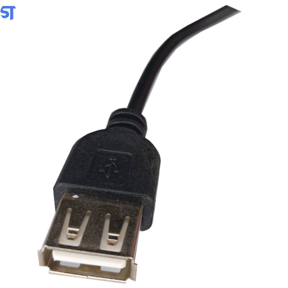 Cabo Usb Para P2 Lelong 30Cm - Preto