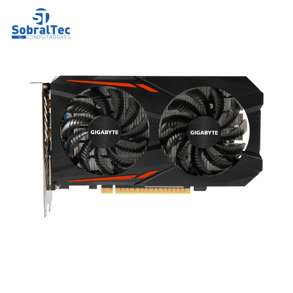 Placa De Vídeo Gigabyte GTX 1050 TI 4GB GDDR5 256 Bit Nvidia GV-N105TOC-4GD