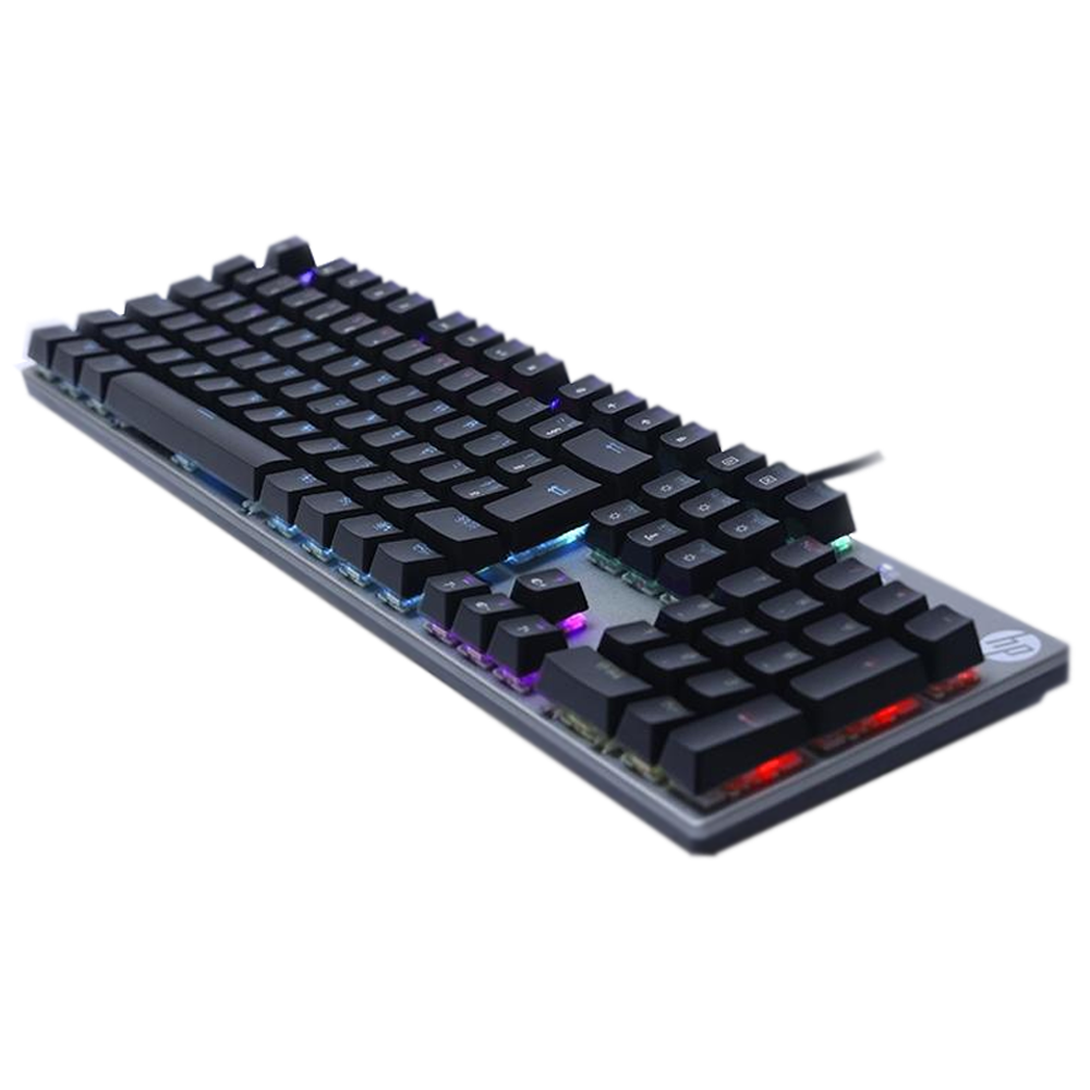 Teclado USB Gamer Mecanico GK400F LED Chumbo HP