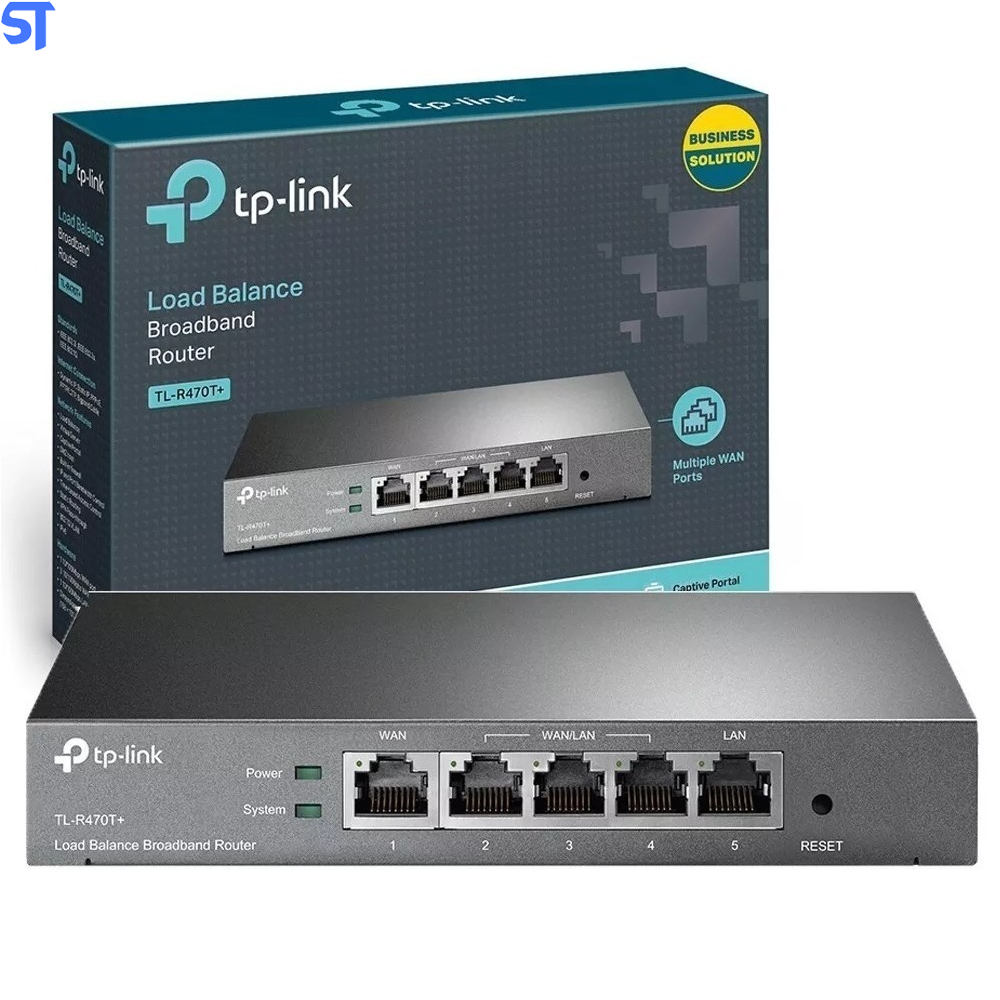 Roteador Tp-Link TL-R470T+ 4 Wan + Load Balance Até 4 Links
