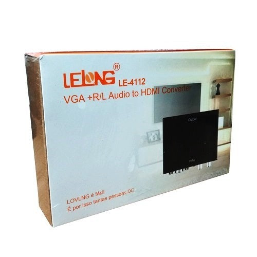 Conversor Vga+ R/L Audio para Hdmi Lelong Le-4112