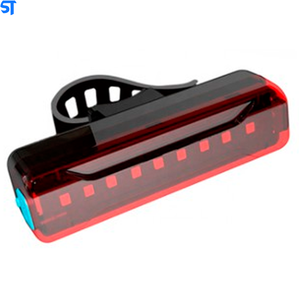 Lanterna Sinalizadora Traseira Led Vermelho De Bicicleta 1200 mAh Recarregável Via USB - Kaipitan- BL-QX-W06