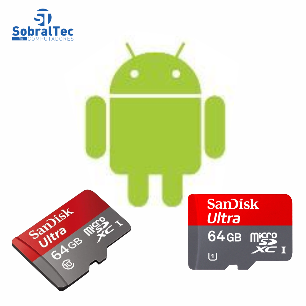 Cartão De Memoria Micro Sdxc 64Gb Ultra Sandisk SDSQUNC 064G ZN3MN