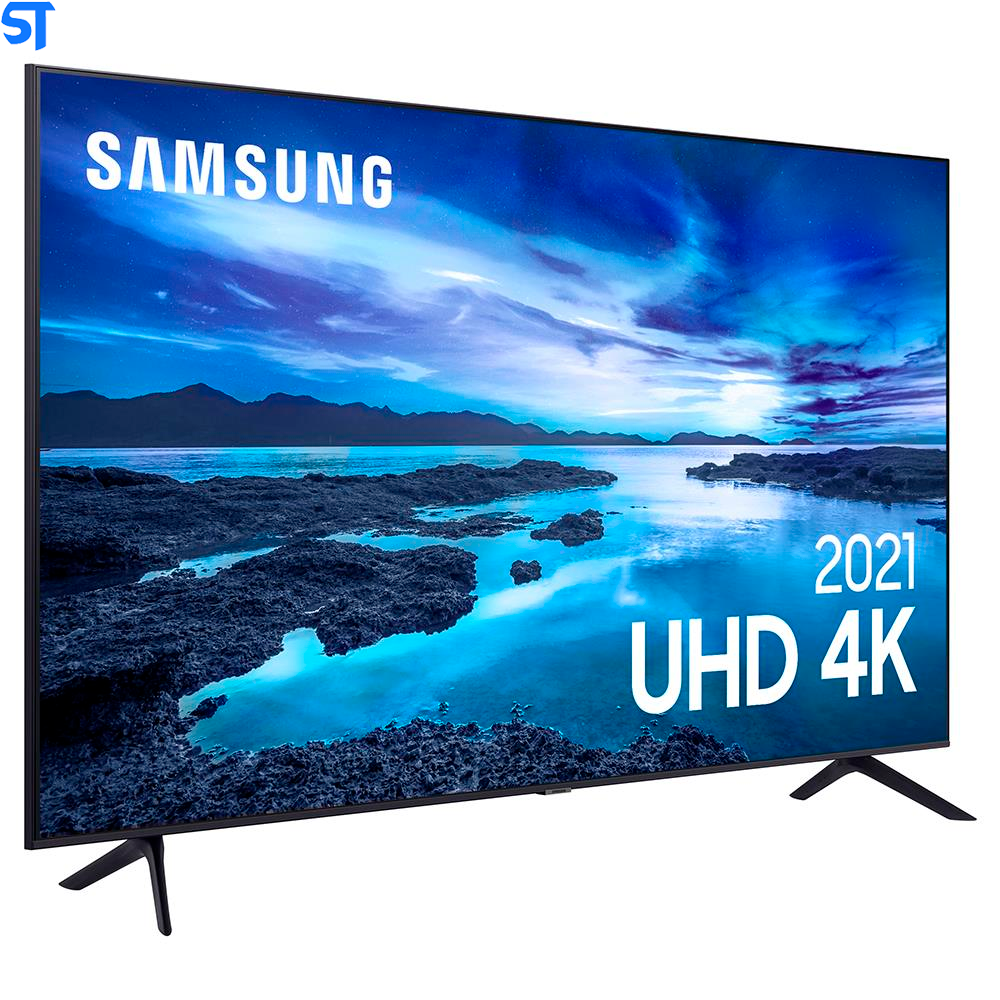 Smart TV Samsung 50 UHD 4K 50AU7700, Processador Crystal 4K, Tela sem limites, Visual Livre de Cabos, Alexa Built In - U
